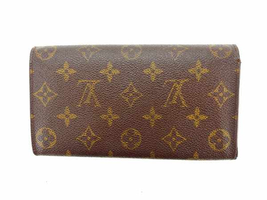 LOUIS VUITTON Long Wallet Purse M61725 Brown Pochette Porto MonÃ©credi