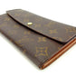 LOUIS VUITTON Long Wallet Purse M61725 Brown Pochette Porto MonÃ©credi