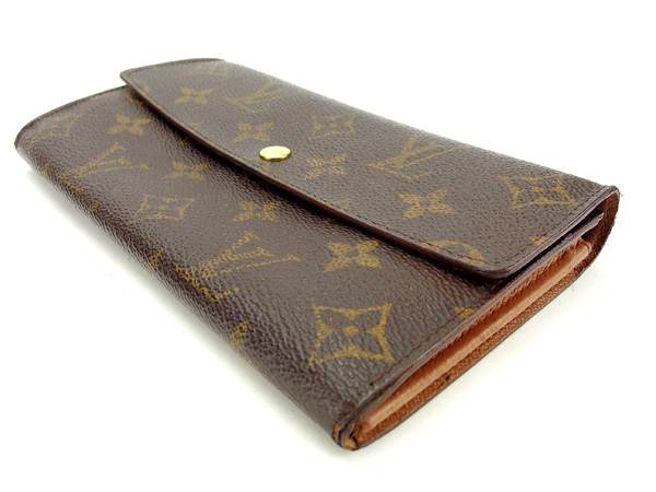 LOUIS VUITTON Long Wallet Purse M61725 Brown Pochette Porto MonÃ©credi