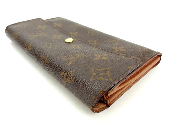 LOUIS VUITTON Long Wallet Purse M61725 Brown Pochette Porto MonÃ©credi