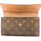 LOUIS VUITTON Long Wallet Purse M61725 Brown Pochette Porto MonÃ©credi