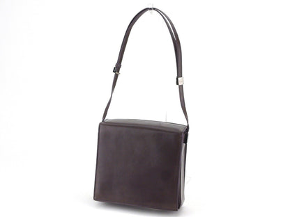 GUCCI Shoulder Bag Charcoal Gray x Black Silver