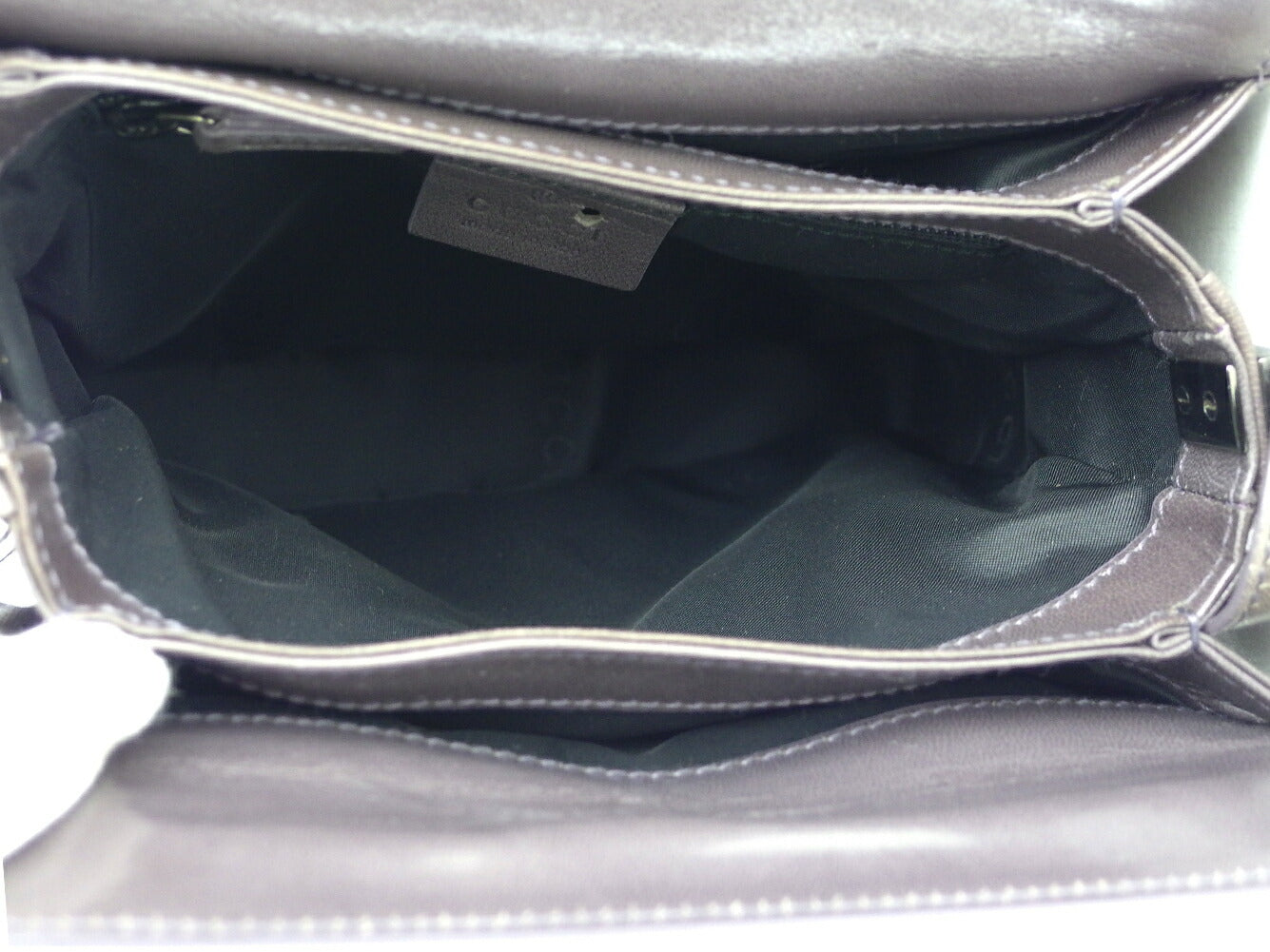 GUCCI Shoulder Bag Charcoal Gray x Black Silver