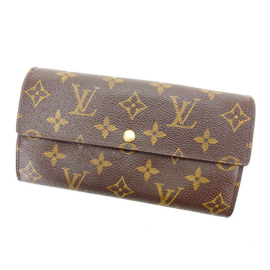 LOUIS VUITTON Long Wallet Purse M61725 Monogram canvas Brown Pochette Porto MonÃ©credi