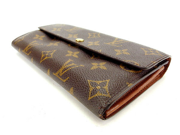 LOUIS VUITTON Long Wallet Purse M61725 Monogram canvas Brown Pochette Porto MonÃ©credi