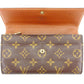 LOUIS VUITTON Long Wallet Purse M61725 Monogram canvas Brown Pochette Porto MonÃ©credi