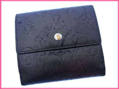 LOUIS VUITTON Bifold Wallet M65112 black Porte Monnaie Billets Cartes Credit