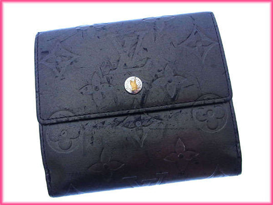 LOUIS VUITTON Bifold Wallet M65112 black Porte Monnaie Billets Cartes Credit