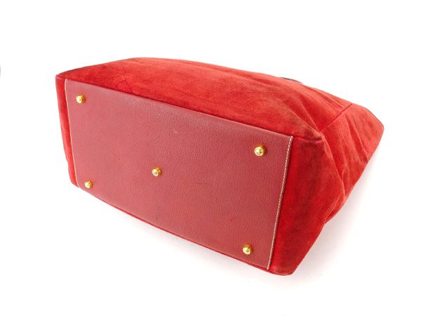 GUCCI Tote Bag Red x gold