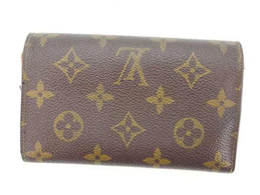 LOUIS VUITTON Long Wallet Purse M61730 PVCx leather Brown Portonebi Tresol