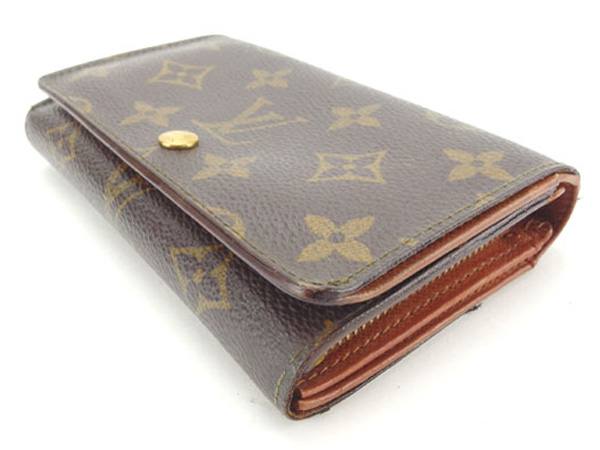 LOUIS VUITTON Long Wallet Purse M61730 PVCx leather Brown Portonebi Tresol