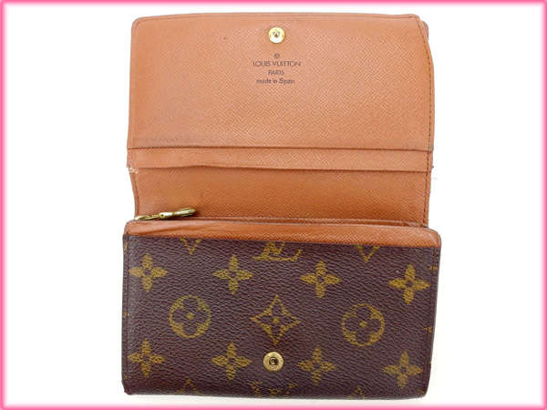 LOUIS VUITTON Long Wallet Purse M61730 Brown Portonebi Tresol