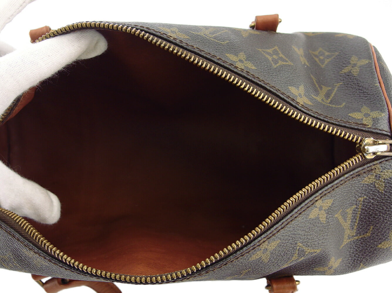LOUIS VUITTON Handbag M51365 Brown beige gold Papillon 30 old type