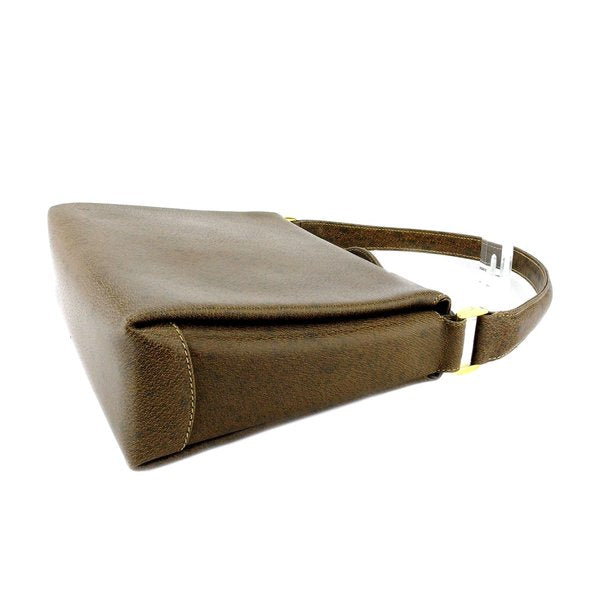 GUCCI Handbag Brown Gold Silver Old Gucci with pouch and mirror