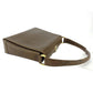 GUCCI Handbag Brown Gold Silver Old Gucci with pouch and mirror