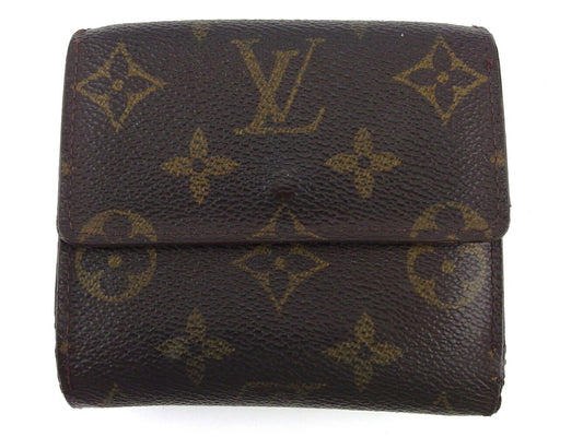 LOUIS VUITTON Bifold Wallet M61652 Brown beige gold Porte Monnaie Billets Cartes Credit