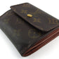 LOUIS VUITTON Bifold Wallet M61652 Brown beige gold Porte Monnaie Billets Cartes Credit