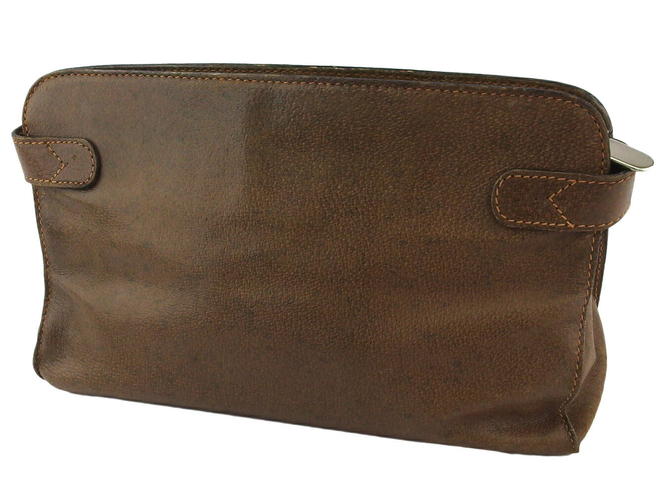GUCCI Clutch bag Brown Silver Gold Old Gucci