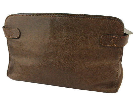 GUCCI Clutch bag Brown Silver Gold Old Gucci