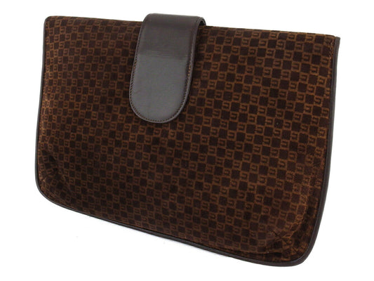 GUCCI Clutch bag Brown gold Old Gucci