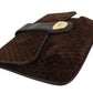GUCCI Clutch bag Brown gold Old Gucci