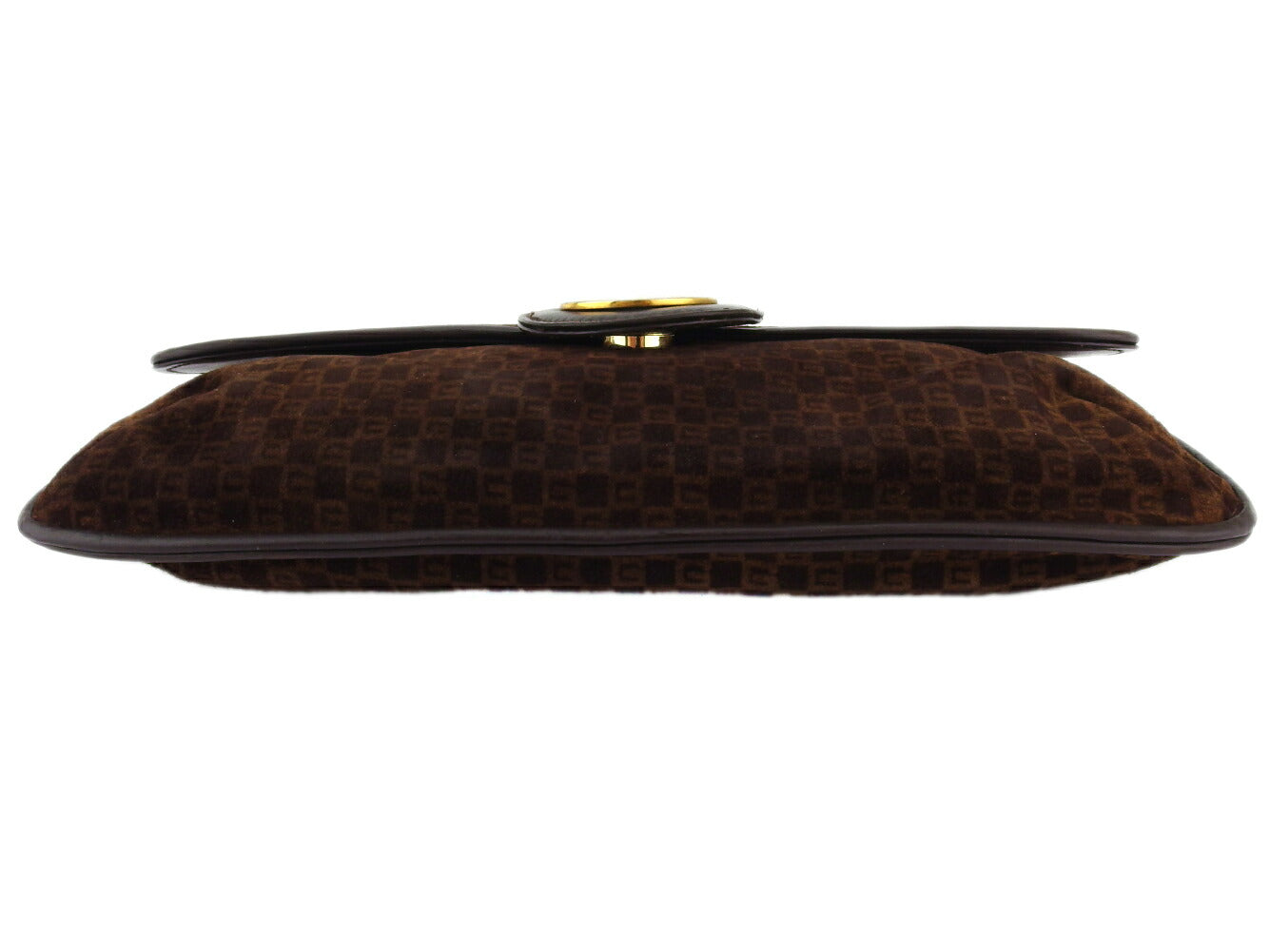 GUCCI Clutch bag Brown gold Old Gucci