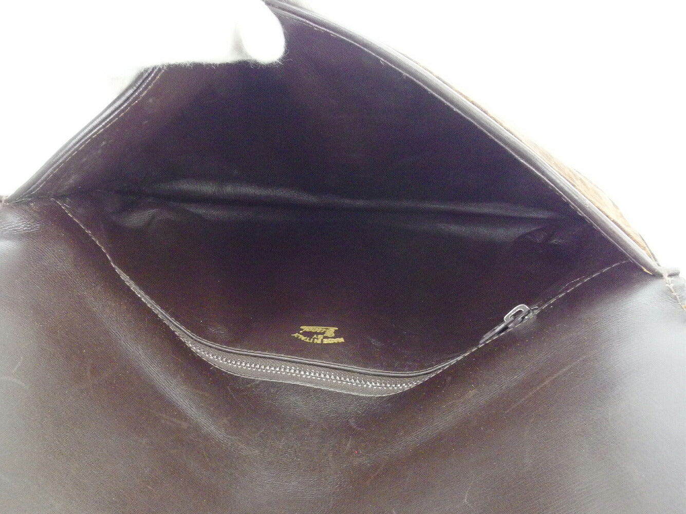 GUCCI Clutch bag Brown gold Old Gucci