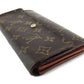 LOUIS VUITTON Long Wallet Purse M61724 Brown beige gold Pochette Porto MonÃ©credi