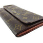 LOUIS VUITTON Long Wallet Purse M61724 Brown beige gold Pochette Porto MonÃ©credi
