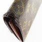 LOUIS VUITTON Long Wallet Purse M61724 Brown beige gold Pochette Porto MonÃ©credi