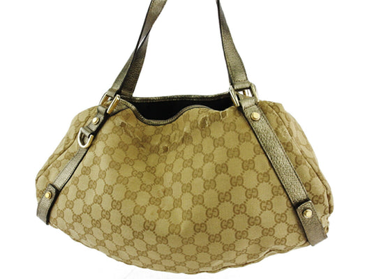 GUCCI Tote Bag 130736 Beige Gold type