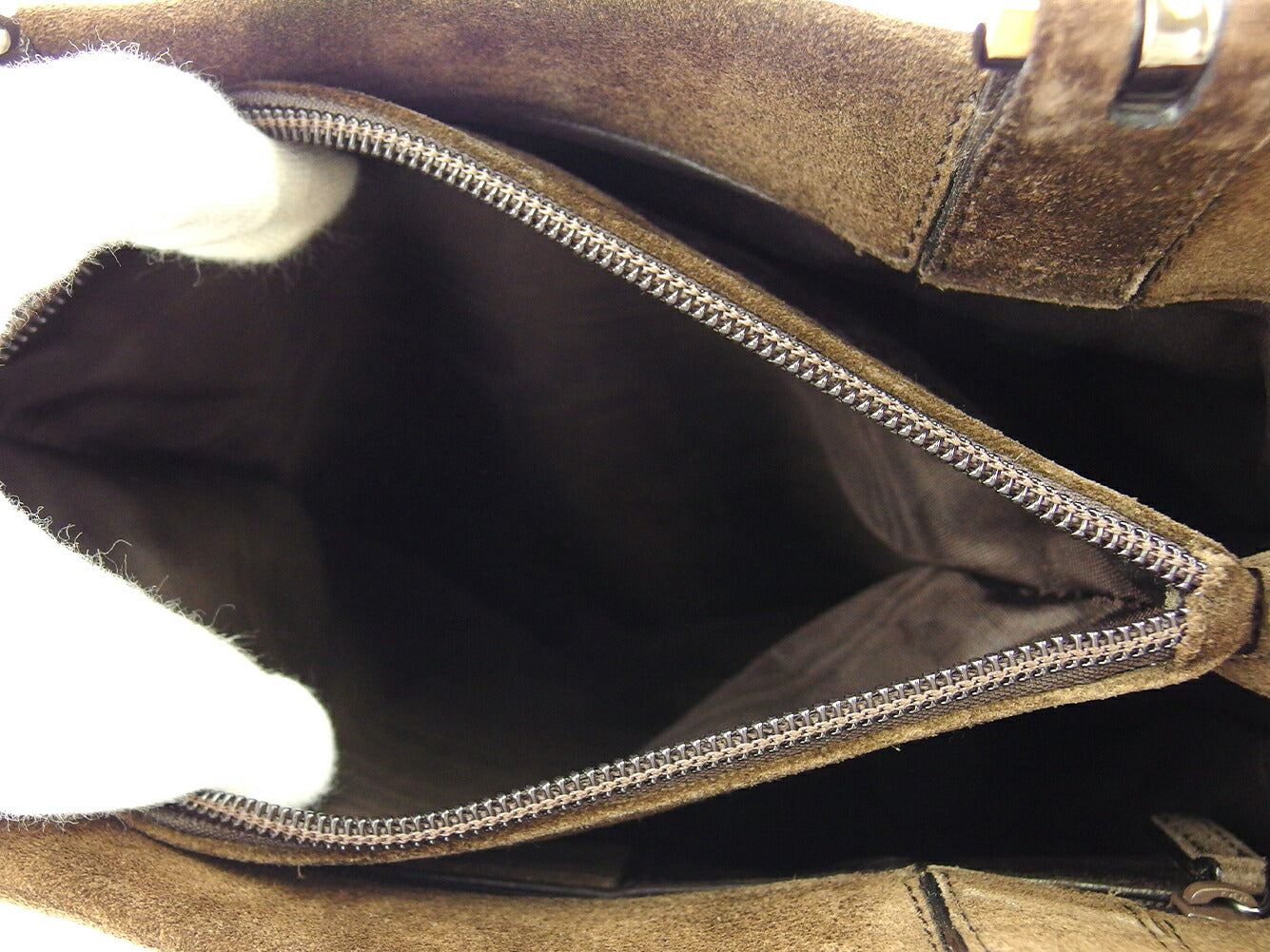 GUCCI Tote Bag Brown silver