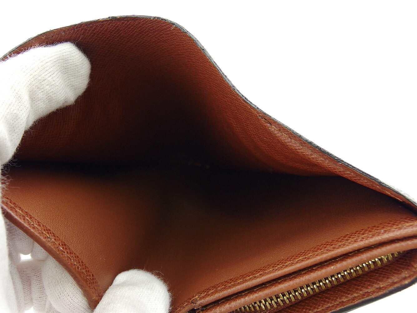 LOUIS VUITTON Long Wallet Purse M61730 Brown beige gold Portonebi Tresol