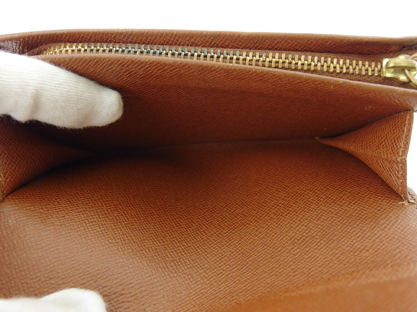 LOUIS VUITTON Long Wallet Purse M61730 Brown beige gold Portonebi Tresol