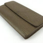 LOUIS VUITTON Long Wallet Purse M6357C Gray Brown Silver Pochette Porto MonÃ©credi