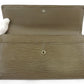LOUIS VUITTON Long Wallet Purse M6357C Gray Brown Silver Pochette Porto MonÃ©credi