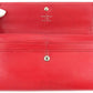 LOUIS VUITTON Long Wallet Purse Red Silver Portefeuille Sarah
