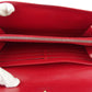 LOUIS VUITTON Long Wallet Purse Red Silver Portefeuille Sarah