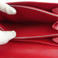 LOUIS VUITTON Long Wallet Purse Red Silver Portefeuille Sarah