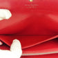 LOUIS VUITTON Long Wallet Purse Red Silver Portefeuille Sarah