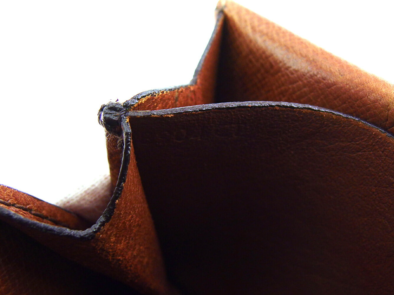 LOUIS VUITTON Coin case M61970 Monogram canvas, leather Brown Porto Moneguse