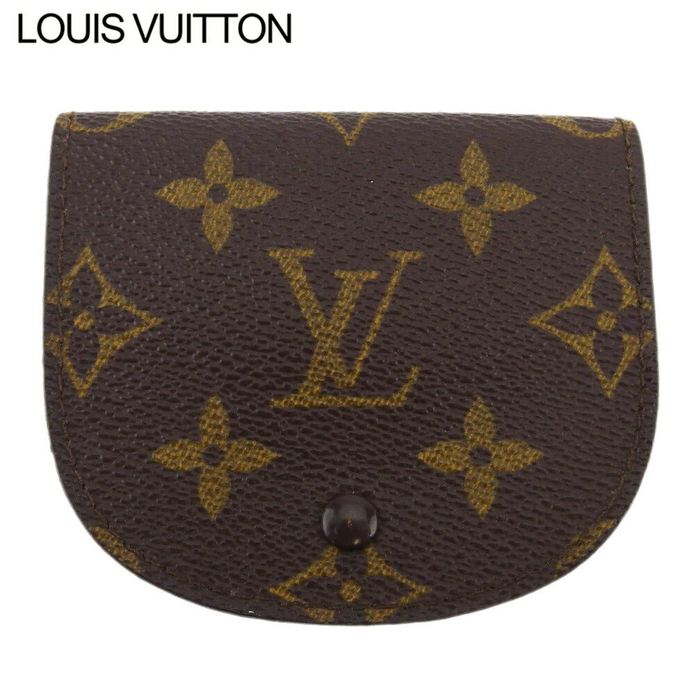 LOUIS VUITTON Coin case M61970 Monogram canvas, leather Brown Porto Moneguse
