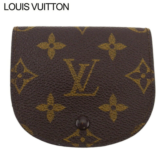 LOUIS VUITTON Coin case M61970 Monogram canvas, leather Brown Porto Moneguse