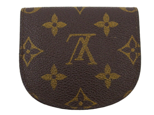 LOUIS VUITTON Coin case M61970 Monogram canvas, leather Brown Porto Moneguse