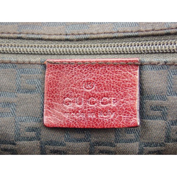 GUCCI Handbag 113009 Bordeaux Silver