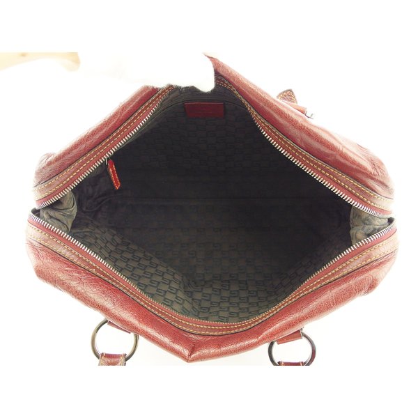 GUCCI Handbag 113009 Bordeaux Silver