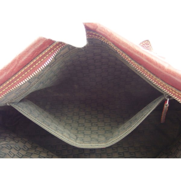 GUCCI Handbag 113009 Bordeaux Silver