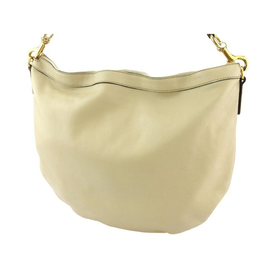 GUCCI Shoulder Bag 154401 Beige Brown Yellow Gold