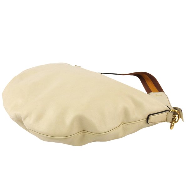 GUCCI Shoulder Bag 154401 Beige Brown Yellow Gold