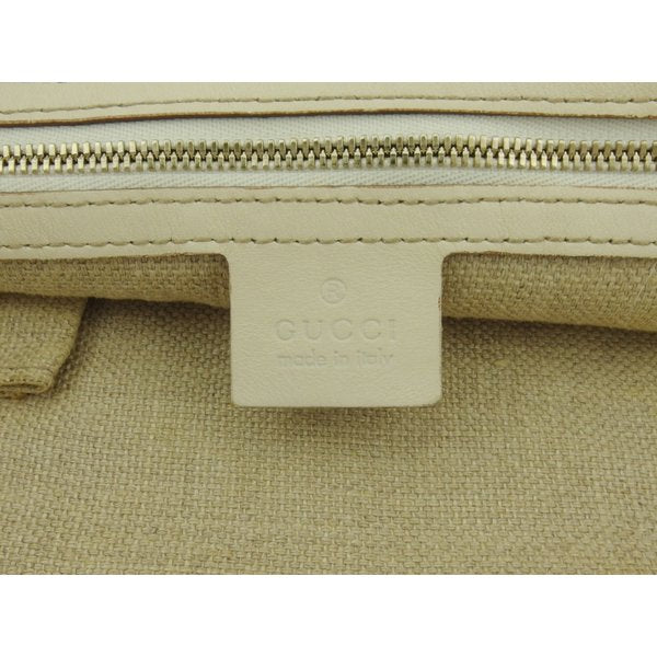 GUCCI Shoulder Bag 154401 Beige Brown Yellow Gold